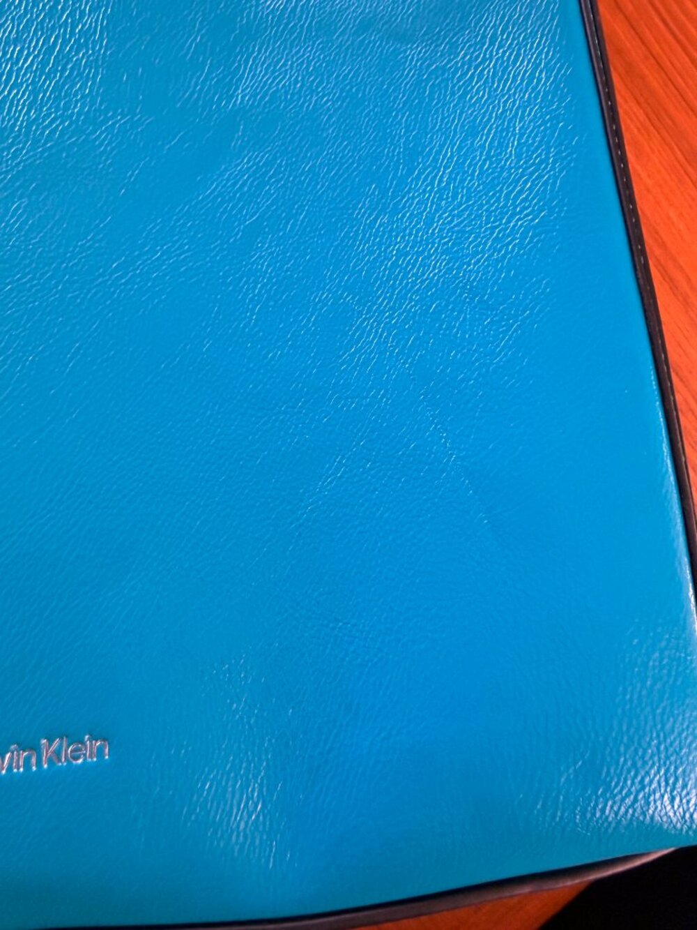 Classic Calvin Klein Bright Blue Vegan Leather Shoulder Bag - Picture 9 of 15